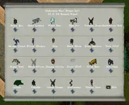 Checked scroll with 23 animals